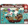 Educa - Detectives' puzzle. Nave Pirata. Puzzle Bambini 50 pezzi. Monta il puzzle e trova i 30 ojjetti persi. Raccomandato da 4 5 6 anni (18896)