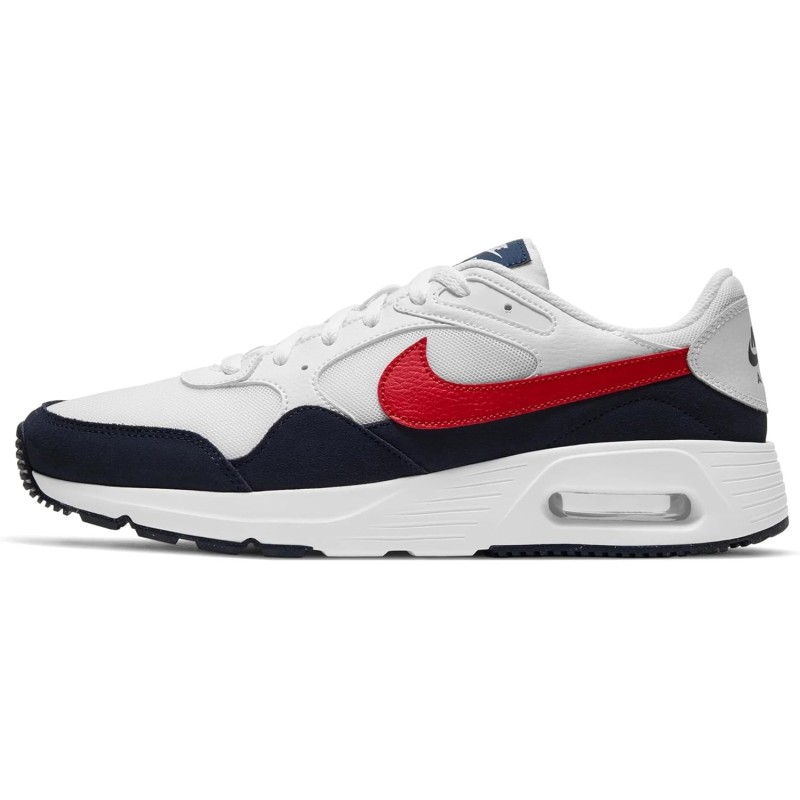NIKE Air Max Sc Leather, Sneaker Uomo - 39.5 EU White University Red Obsidian NIKE Air Max Sc Leather, Sneaker Uomo - 39.5 EU White University Red Obsidian
