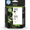 HP 305 Nero e Tricromia, 6ZD17AE, Confezione da 2 Cartucce Originali, Compatibili con Stampanti HP DeskJet serie 2700, 4100, HP Envy serie 6020, 6030, 6420, 6430