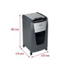 REXEL Optimum Auto Feed+ 225X, Distruggidocumenti Automatico, 225-248 Fogli (80-70 gr/mq), Taglio a Frammento, Livello di Sicurezza P-4, per Piccoli Uffici, Capacità 60 Litri, con Ruote, 2020225XEU - 225 Fogli