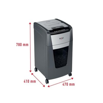 REXEL Optimum Auto Feed+ 225X, Distruggidocumenti Automatico, 225-248 Fogli (80-70 gr/mq), Taglio a Frammento, Livello di Sicurezza P-4, per Piccoli Uffici, Capacità 60 Litri, con Ruote, 2020225XEU - 225 Fogli