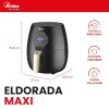 Ardes Eldorada Maxi AR1K33 - Friggitrice ad aria 5 litri - Airfryer con tecnologia Rapid Air - Air fryer 7 in 1, temperatura e timer regolabili, display digitale touch - 5 L Nero