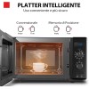 Toshiba 3-in-1 Forno a Microonde con Grill e Cottura combinata, 23 L, Piatto Girevole con Memoria di Posizione, Timer, Luci LED Integrate, Programma pizza, Nero - Nero