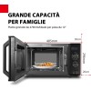 Toshiba 3-in-1 Forno a Microonde con Grill e Cottura combinata, 23 L, Piatto Girevole con Memoria di Posizione, Timer, Luci LED Integrate, Programma pizza, Nero - Nero