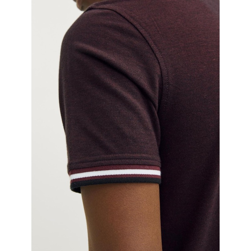 JACK & JONES Polo Plain Shirt Collar Polo - XL Port Royale/Detail:play 1/Slim Fit JACK & JONES Polo Plain Shirt Collar Polo - XL Port Royale/Detail:play 1/Slim Fit
