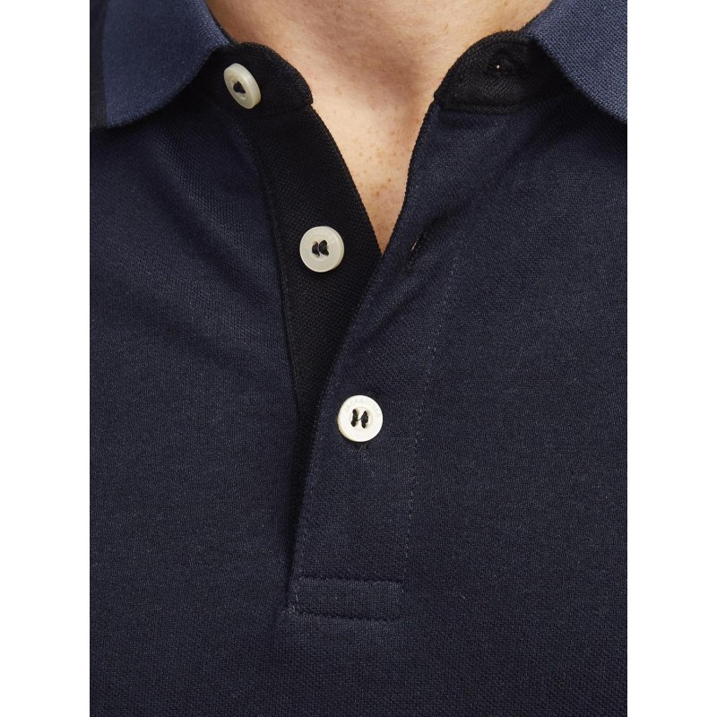 JACK & JONES Polo Plain Shirt Collar Polo - XL Marino JACK & JONES Polo Plain Shirt Collar Polo - XL Marino