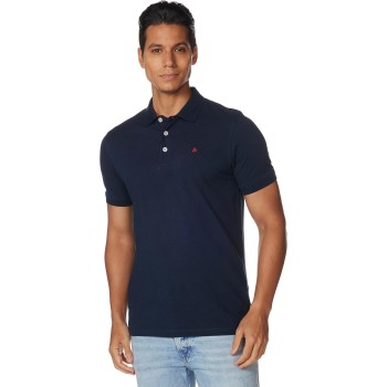 JACK & JONES Polo Plain Shirt Collar Polo - M Navy Blazer/Detail: Tonal/True Red/Slim JACK & JONES Polo Plain Shirt Collar Polo - M Navy Blazer/Detail: Tonal/True Red/Slim