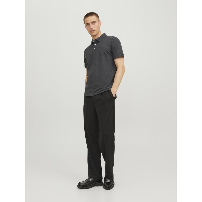 JACK & JONES Polo Plain Shirt Collar Polo - M Dark Grey Melange/Detail: Tonal/Black/Sl... JACK & JONES Polo Plain Shirt Collar Polo - M Dark Grey Melange/Detail: Tonal/Black/Sl...