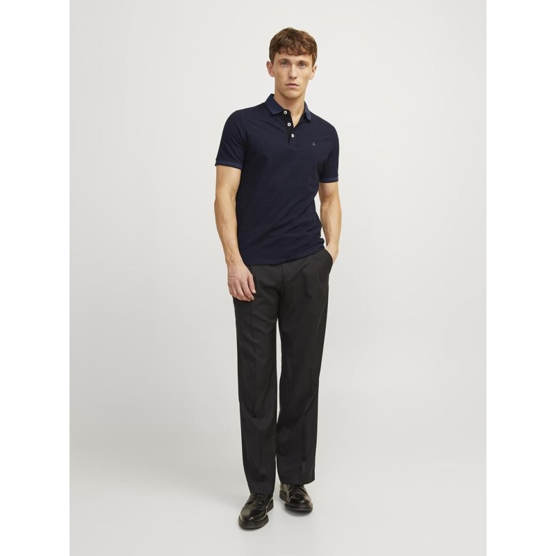 JACK & JONES Polo Plain Shirt Collar Polo - XL Navy JACK & JONES Polo Plain Shirt Collar Polo - XL Navy