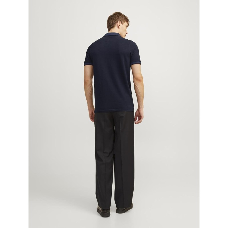 JACK & JONES Polo Plain Shirt Collar Polo - XL Navy JACK & JONES Polo Plain Shirt Collar Polo - XL Navy