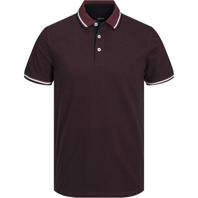 JACK & JONES Polo Plain Shirt Collar Polo - L Port Royale/Detail:play 1/Slim Fit JACK & JONES Polo Plain Shirt Collar Polo - L Port Royale/Detail:play 1/Slim Fit