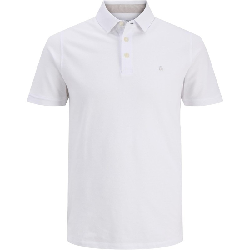 JACK & JONES Polo Plain Shirt Collar Polo - S Bianco12136668 JACK & JONES Polo Plain Shirt Collar Polo - S Bianco12136668