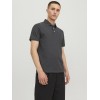 JACK & JONES Polo Plain Shirt Collar Polo - XL Dark Grey Melange/Detail: Tonal/Black/Slim JACK & JONES Polo Plain Shirt Collar Polo - XL Dark Grey Melange/Detail: Tonal/Black/Slim