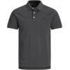 JACK & JONES Polo Plain Shirt Collar Polo - XL Dark Grey Melange/Detail: Tonal/Black/Slim JACK & JONES Polo Plain Shirt Collar Polo - XL Dark Grey Melange/Detail: Tonal/Black/Slim