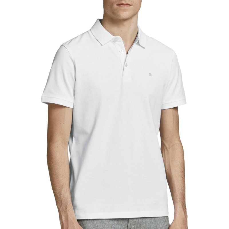 JACK & JONES Polo Plain Shirt Collar Polo - XL Bianco12136668 JACK & JONES Polo Plain Shirt Collar Polo - XL Bianco12136668