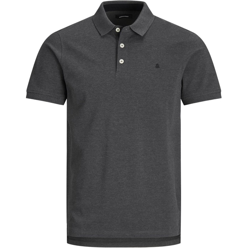 JACK & JONES Polo Plain Shirt Collar Polo - L Dark Grey Melange/Detail: Tonal/Black/Sl... JACK & JONES Polo Plain Shirt Collar Polo - L Dark Grey Melange/Detail: Tonal/Black/Sl...
