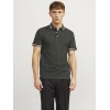 JACK & JONES Polo Plain Shirt Collar Polo - L Verde Scuro JACK & JONES Polo Plain Shirt Collar Polo - L Verde Scuro