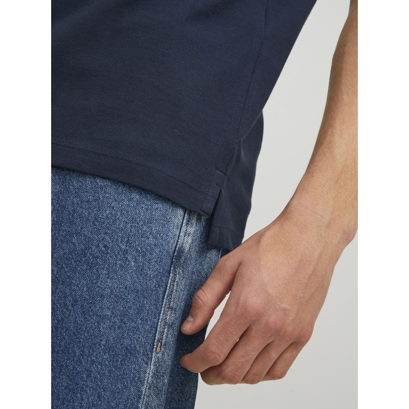 JACK & JONES Polo Plain Shirt Collar Polo - S Marino12136668 JACK & JONES Polo Plain Shirt Collar Polo - S Marino12136668