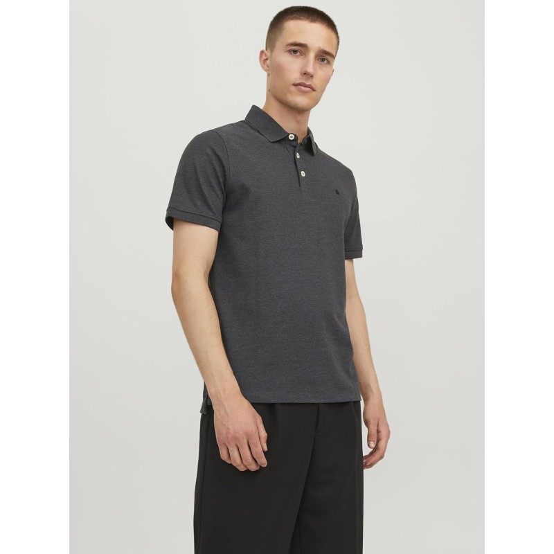 JACK & JONES Polo Plain Shirt Collar Polo - S Dark Grey Melange/Detail: Tonal/Black/Sl... JACK & JONES Polo Plain Shirt Collar Polo - S Dark Grey Melange/Detail: Tonal/Black/Sl...