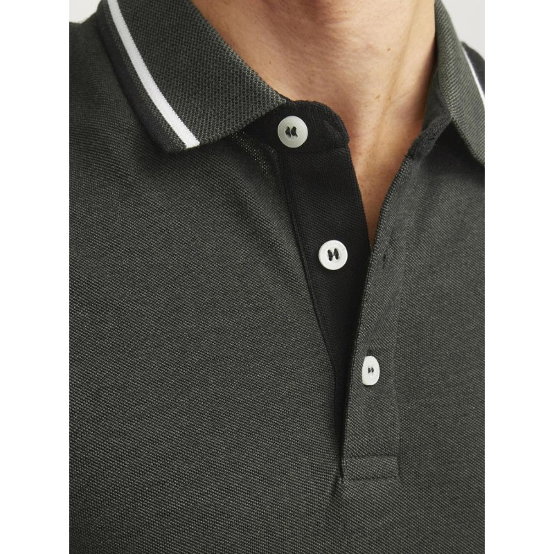 JACK & JONES Polo Plain Shirt Collar Polo - XL Verde Scuro JACK & JONES Polo Plain Shirt Collar Polo - XL Verde Scuro
