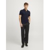 JACK & JONES Polo Plain Shirt Collar Polo - XS Dark Navy/Detail: Slim Fit JACK & JONES Polo Plain Shirt Collar Polo - XS Dark Navy/Detail: Slim Fit