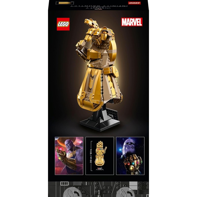 LEGO Marvel Guanto dell’Infinito di Thanos, Kit Modellismo da Costruire per Adulti Fan dei Supereroi Avengers, Idea Regalo per Uomo o Donna da Collezione 76191 LEGO Marvel Guanto dell’Infinito di Thanos, Kit Modellismo da Costruire per Adulti Fan dei Supereroi Avengers, Idea Regalo per Uomo o Donna da Collezione 76191