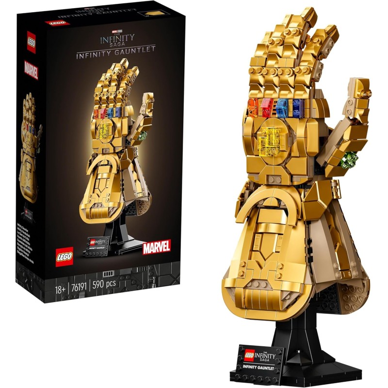 LEGO Marvel Guanto dell’Infinito di Thanos, Kit Modellismo da Costruire per Adulti Fan dei Supereroi Avengers, Idea Regalo per Uomo o Donna da Collezione 76191 LEGO Marvel Guanto dell’Infinito di Thanos, Kit Modellismo da Costruire per Adulti Fan dei Supereroi Avengers, Idea Regalo per Uomo o Donna da Collezione 76191