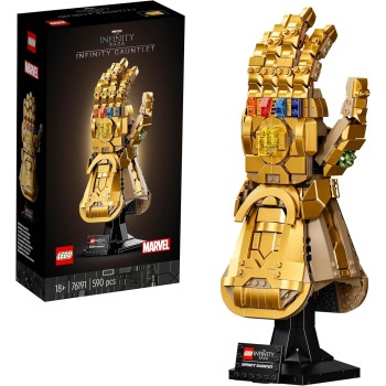 LEGO Marvel Guanto dell’Infinito di Thanos, Kit Modellismo da Costruire per Adulti Fan dei Supereroi Avengers, Idea Regalo per Uomo o Donna da Collezione 76191