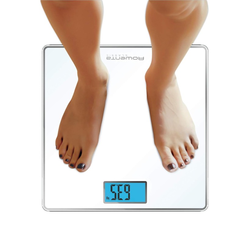 Rowenta BS1501 Classic Bilancia Pesapersone Digitale in Vetro Temperato, 31x31 cm, Graduazione di Precisione Ogni 100g, Funzioni Intelligenti, Ampio Display, Batterie Incluse - Bianco Rowenta BS1501 Classic Bilancia Pesapersone Digitale in Vetro Temperato, 31x31 cm, Graduazione di Precisione Ogni 100g, Funzioni Intelligenti, Ampio Display, Batterie Incluse - Bianco