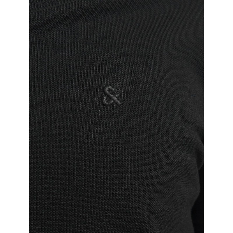JACK & JONES Polo Plain Shirt Collar Polo - XS Nero JACK & JONES Polo Plain Shirt Collar Polo - XS Nero