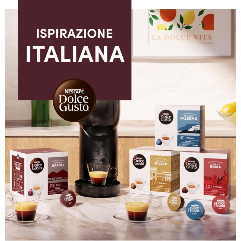 NESCAFÉ DOLCE GUSTO Espresso Palermo Caffè, 6 Confezioni da 16 capsule (96 capsule) - 16 unità (Confezione da 6)