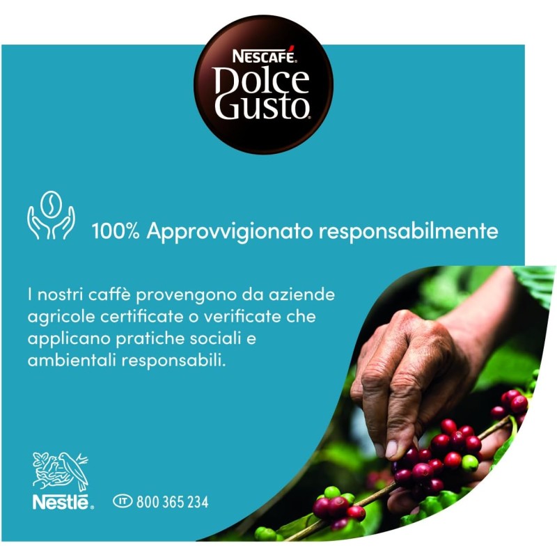 NESCAFÉ DOLCE GUSTO Espresso Palermo Caffè, 6 Confezioni da 16 capsule (96 capsule) - 16 unità (Confezione da 6)