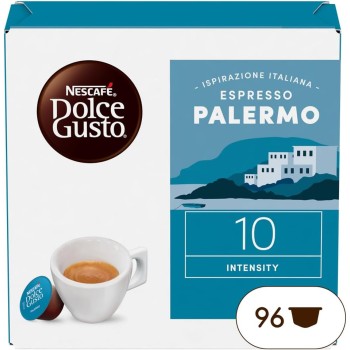 NESCAFÉ DOLCE GUSTO Espresso Palermo Caffè, 6 Confezioni da 16 capsule (96 capsule) - 16 unità (Confezione da 6)