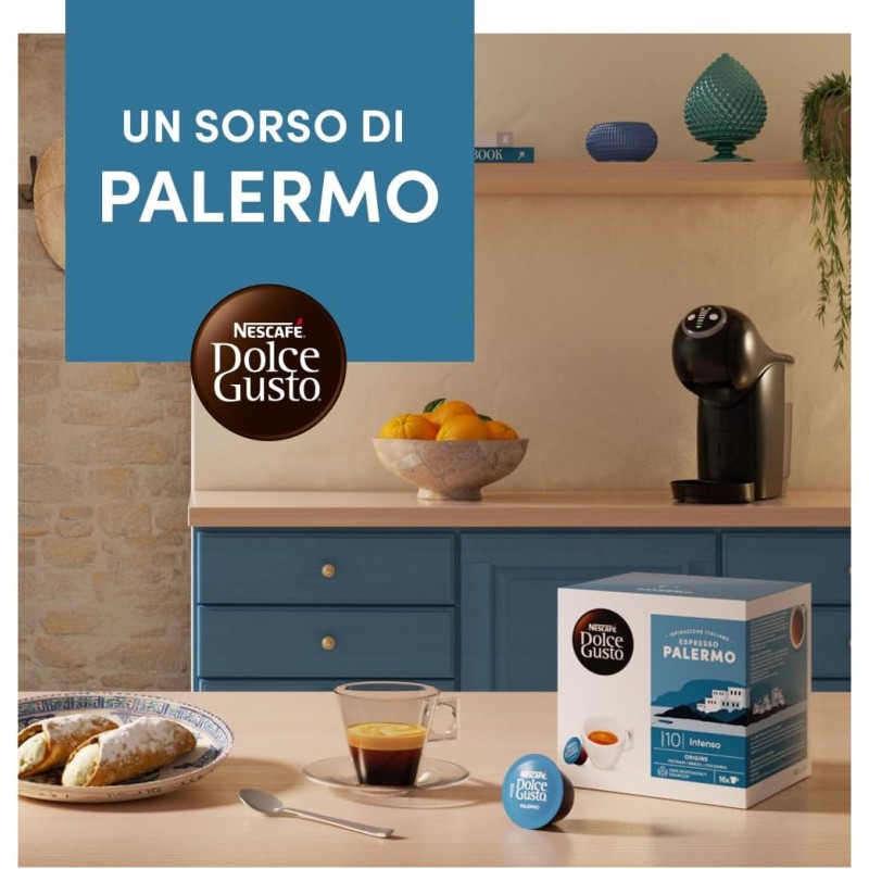 NESCAFÉ DOLCE GUSTO Espresso Palermo Caffè, 6 Confezioni da 16 capsule (96 capsule) - 16 unità (Confezione da 6)