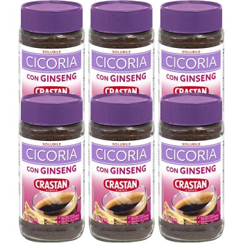 Crastan Cicoria & Ginseng Solubile - 6 vasetti da 100 gr - 100 g (Confezione da 6)