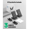 INIU Caricatore Wireless, [2 Pezzi] 15W Qi Certificato Ricarica Rapida Supporto di Ricarica Wireless con Luce adattiv per iPhone 13 12 Pro XR X Samsung Galaxy S21 S20 Airpods Xiaomi Huawei ecc. - 2 pezzi Nero