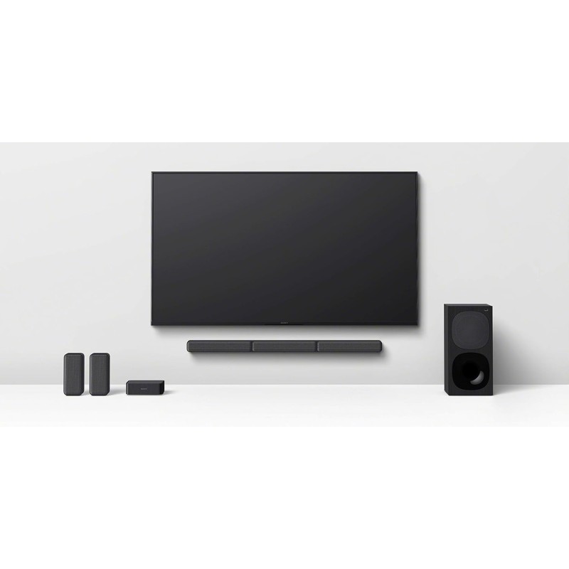 Sony HT-S40R - Soundbar per TV a 5.1 canali 600W Dolby Digital, Subwoofer cablato e Speaker posteriori wireless, connessione Bluetooth, Colore Nero Sony HT-S40R - Soundbar per TV a 5.1 canali 600W Dolby Digital, Subwoofer cablato e Speaker posteriori wireless, connessione Bluetooth, Colore Nero