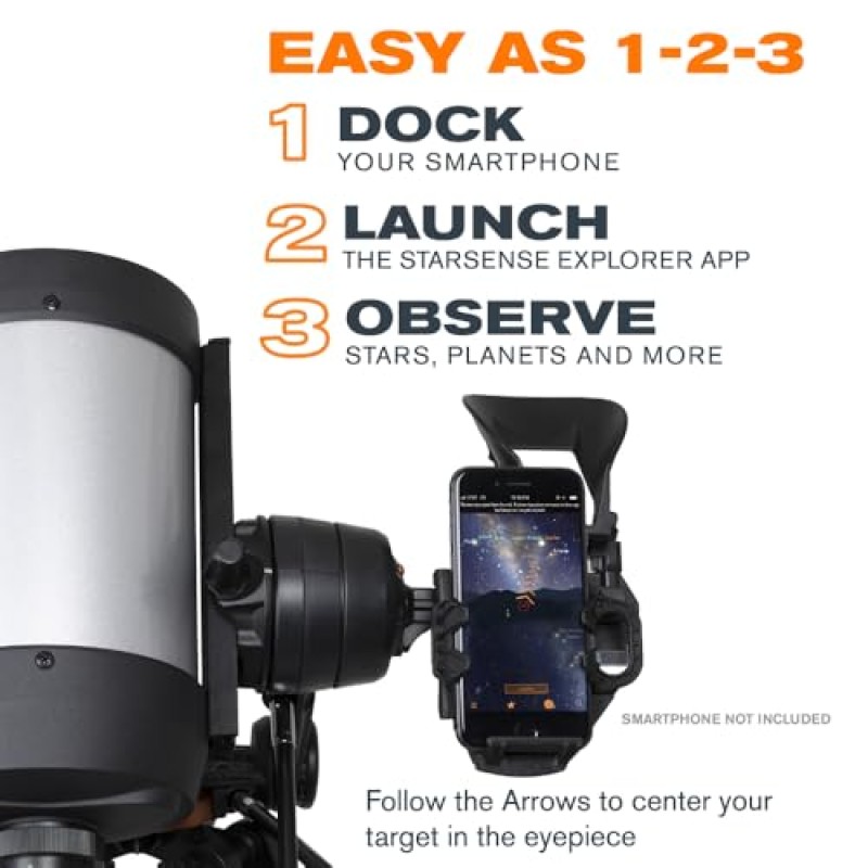 Celestron 22462 StarSense Explorer DX 5” Telescopio Schmidt-Cassegrain compatibile con app per smartphone Funziona con l'app StarSense – Compatibile con iOS/Android Celestron 22462 StarSense Explorer DX 5” Telescopio Schmidt-Cassegrain compatibile con app per smartphone Funziona con l'app StarSense – Compatibile con iOS/Android