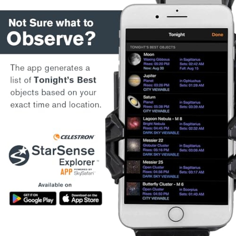 Celestron 22462 StarSense Explorer DX 5” Telescopio Schmidt-Cassegrain compatibile con app per smartphone Funziona con l'app StarSense – Compatibile con iOS/Android Celestron 22462 StarSense Explorer DX 5” Telescopio Schmidt-Cassegrain compatibile con app per smartphone Funziona con l'app StarSense – Compatibile con iOS/Android