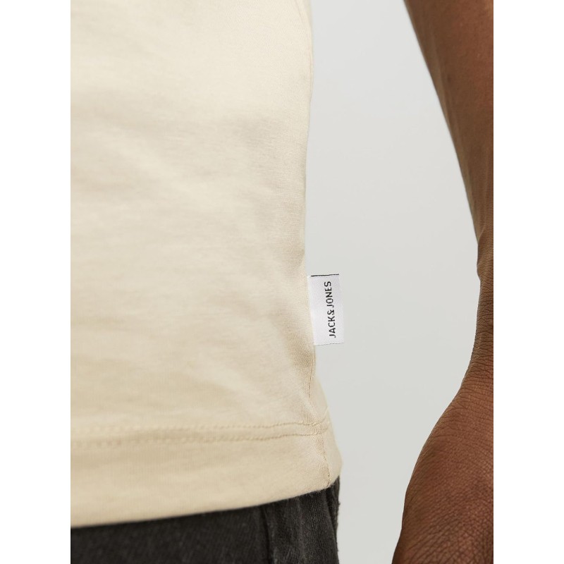 JACK & JONES Jjeorganic Basic Tee SS O-Neck Noos T-Shirt Uomo - L Moonbeam/Detail: Slim JACK & JONES Jjeorganic Basic Tee SS O-Neck Noos T-Shirt Uomo - L Moonbeam/Detail: Slim