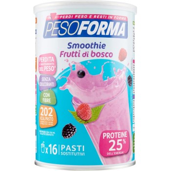 Pesoforma Smoothie Frutti di Bosco, Pasto sostitutivo per il controllo del peso, Smoothie gustoso che aiuta a rimettersi in forma, Ricco in proteine e fibre, Solo 202 calorie, 16 pasti, 436 gr Pesoforma Smoothie Frutti di Bosco, Pasto sostitutivo per il controllo del peso, Smoothie gustoso che aiuta a rimettersi in forma, Ricco in proteine e fibre, Solo 202 calorie, 16 pasti, 436 gr