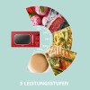 Comfee CMSRO 20 di rd Forno a Microonde Retrò con 8 Menu Automatici,5 Livelli di Potenza, Pulsante di Cottura Rapida, 20 L, 800 W, Rosso Appassionato - Rot