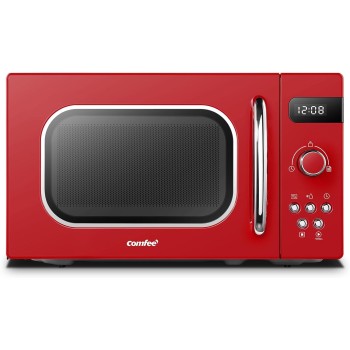 Comfee CMSRO 20 di rd Forno a Microonde Retrò con 8 Menu Automatici,5 Livelli di Potenza, Pulsante di Cottura Rapida, 20 L, 800 W, Rosso Appassionato - Rot Comfee CMSRO 20 di rd Forno a Microonde Retrò con 8 Menu Automatici,5 Livelli di Potenza, Pulsante di Cottura Rapida, 20 L, 800 W, Rosso Appassionato - Rot