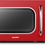 Comfee CMSRO 20 di rd Forno a Microonde Retrò con 8 Menu Automatici,5 Livelli di Potenza, Pulsante di Cottura Rapida, 20 L, 800 W, Rosso Appassionato - Rot