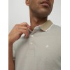 JACK & JONES Polo Plain Shirt Collar Polo - M Beige JACK & JONES Polo Plain Shirt Collar Polo - M Beige