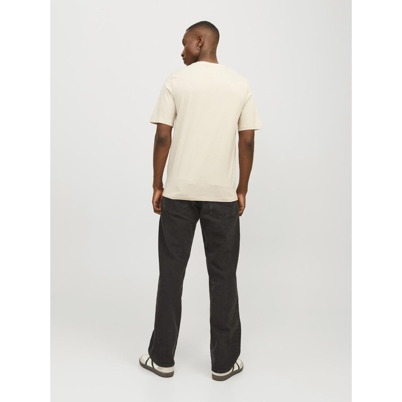 JACK & JONES Jjeorganic Basic Tee SS O-Neck Noos T-Shirt Uomo - S Moonbeam/Detail: Slim JACK & JONES Jjeorganic Basic Tee SS O-Neck Noos T-Shirt Uomo - S Moonbeam/Detail: Slim
