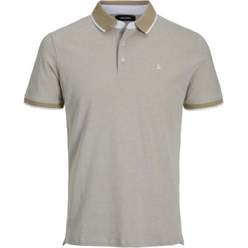 JACK & JONES Polo Plain Shirt Collar Polo - S Crockery JACK & JONES Polo Plain Shirt Collar Polo - S Crockery