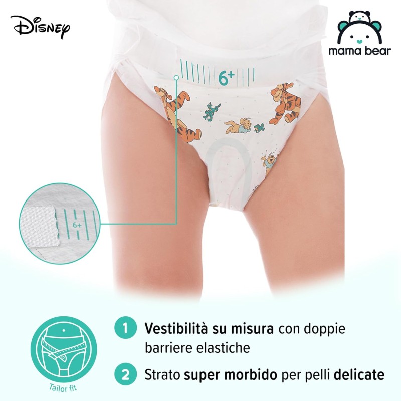 Marchio Amazon - Mama Bear Disney Pannolini ultra-asciutti, Taglia 6+ (16+ kg), Bianco, 66 Unità - Taglia 6+ (16+ kg) Marchio Amazon - Mama Bear Disney Pannolini ultra-asciutti, Taglia 6+ (16+ kg), Bianco, 66 Unità - Taglia 6+ (16+ kg)