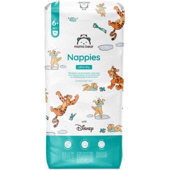 Marchio Amazon - Mama Bear Disney Pannolini ultra-asciutti, Taglia 6+ (16+ kg), Bianco, 66 Unità - Taglia 6+ (16+ kg)