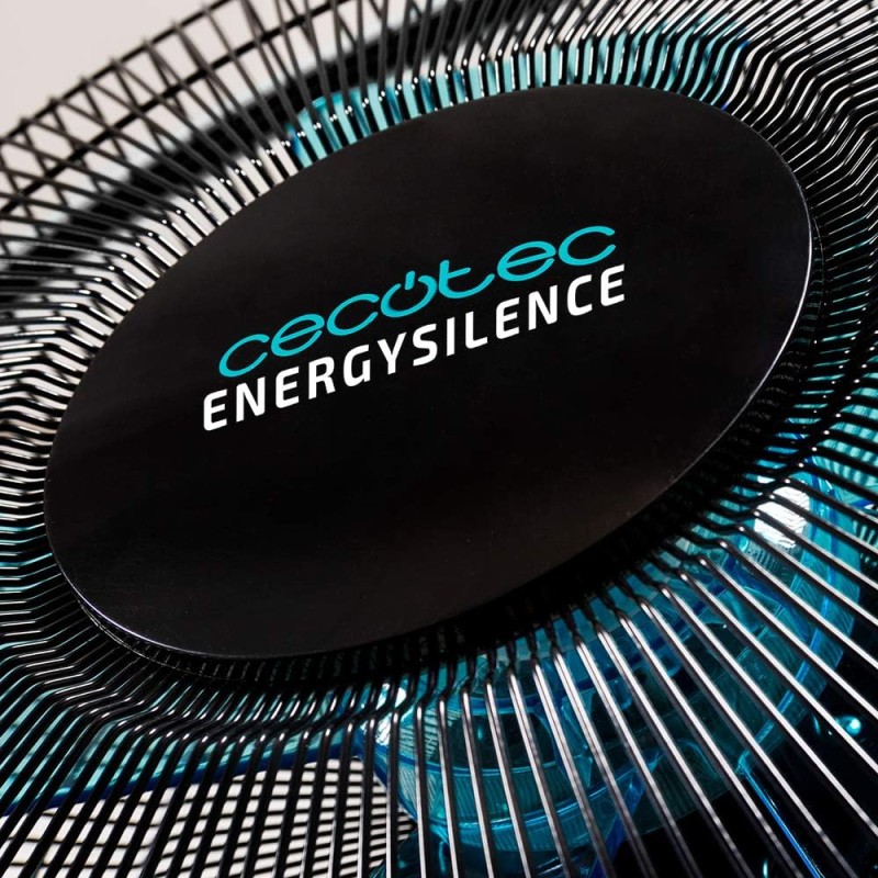 Cecotec Ventilatore da pavimento EnergySilence 500.5 pale, oscillante, 3 velocità, regolabile (115-135 cm), motore in rame, 40 W (110-130 cm, Nero) - Nero
